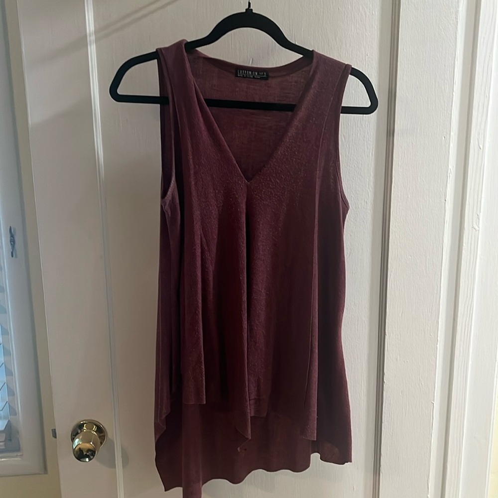 High low v neck Top